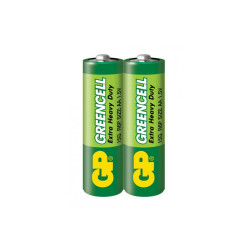 Zinc carbonic zinc battery GP  R6 AA 2 pcs. GREENCELL 15G-S2  1.5V