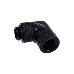 Alphacool Eiszapfen angled adaptor 90° rotatable G1/4 outer thread to G1/4 inner thread - deep black Alphacool Eiszapfen angled adaptor 90° rotatable G1/4 outer thread to G1/4 inner thread - deep black