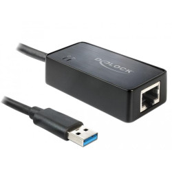 Адаптер DeLock 62121, USB 3.0  към Gigabit LAN 10/100/1000 Mbps Адаптер DeLock 62121, USB 3.0  към Gigabit LAN 10/100/1000 Mbps