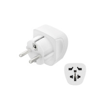 Hama Travel Adapter Type E and F, 3-Pin, Universal, 223456 Hama Travel Adapter Type E and F, 3-Pin, Universal, 223456