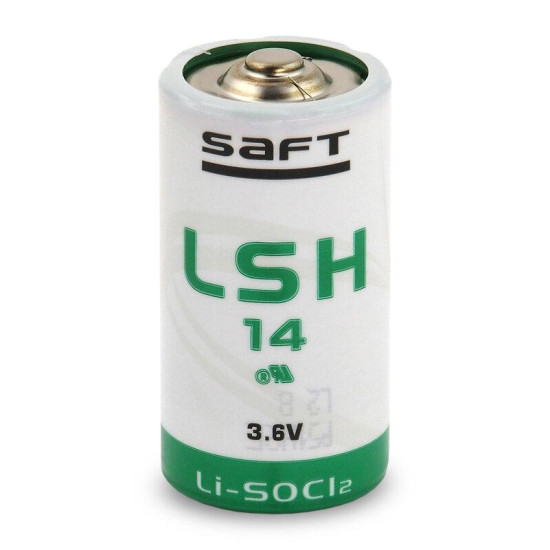 Lithium thionyl battery 3,6V 5.8Ah C, R14, LSH14, LS26500 STD SAFT Lithium thionyl battery 3,6V 5.8Ah C, R14, LSH14, LS26500 STD SAFT