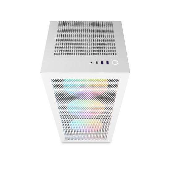 Кутия NZXT H7 Flow RGB Matte White Mid-Tower Кутия NZXT H7 Flow RGB Matte White Mid-Tower