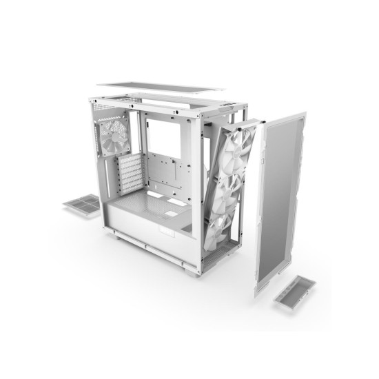 Кутия NZXT H7 Flow RGB Matte White Mid-Tower Кутия NZXT H7 Flow RGB Matte White Mid-Tower