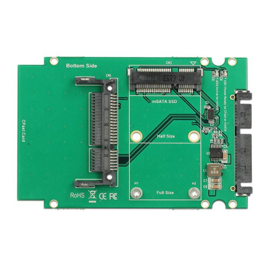 Конвертор DeLock, SATA 22 pin - 1 x mSATA / 1 x CFast, 2.5 Конвертор DeLock, SATA 22 pin - 1 x mSATA / 1 x CFast, 2.5