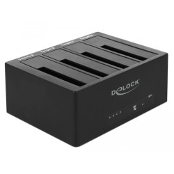 Външна докинг станция Delock, За 4 x HDD/SSD, USB, Функция за клониране, 5 Gbps