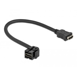 Delock Keystone Module HDMI female 110° > HDMI female with cable black