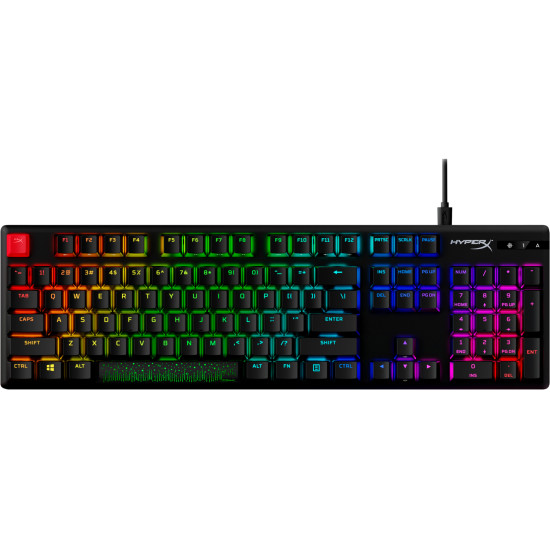 Геймърскa механична клавиатура HyperX Alloy Origins PBT, HyperX Aqua суичове, RGB, Черен Геймърскa механична клавиатура HyperX Alloy Origins PBT, HyperX Aqua суичове, RGB, Черен