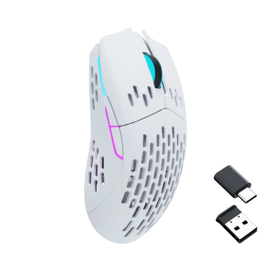 Gaming Mouse Keychron M1, Matte White Wireless