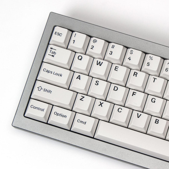 Keychron Cherry Profile Double - Shot PBT Full Set 219 Keycaps - Black on White Keychron Cherry Profile Double - Shot PBT Full Set 219 Keycaps - Black on White