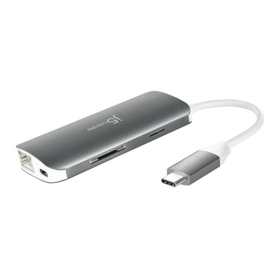 Докинг станция j5create Multi-Port JCD383, USB, HDMI, Ethernet, SD, microSD Докинг станция j5create Multi-Port JCD383, USB, HDMI, Ethernet, SD, microSD