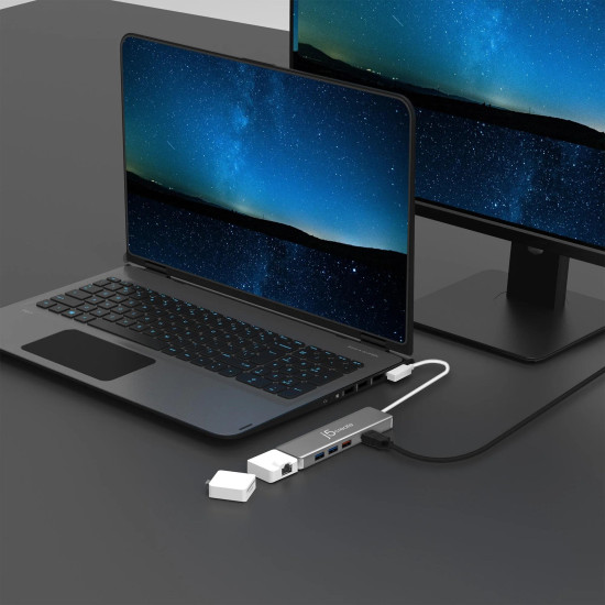 Модулна докинг станция j5create JCD375, 2 модула, USB-C Модулна докинг станция j5create JCD375, 2 модула, USB-C
