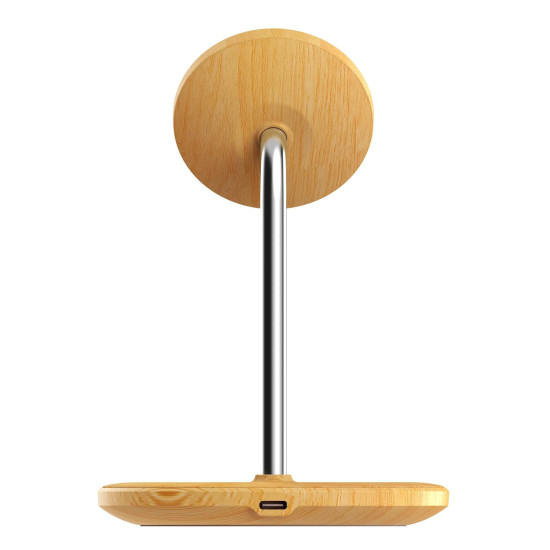 j5create Wood Grain 2-in-1 Magnetic Wireless Charging Stand j5create Wood Grain 2-in-1 Magnetic Wireless Charging Stand