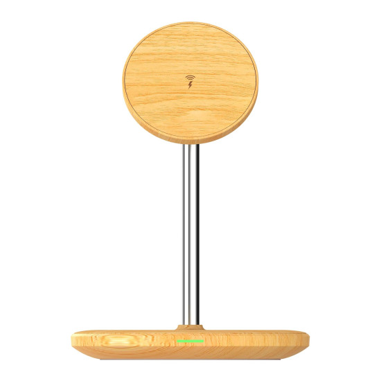 j5create Wood Grain 2-in-1 Magnetic Wireless Charging Stand j5create Wood Grain 2-in-1 Magnetic Wireless Charging Stand