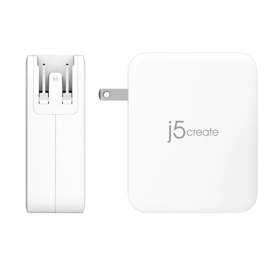 Мрежово зарядно j5create JUP43130E 130W, 4 порта, USB-C, USB-A Мрежово зарядно j5create JUP43130E 130W, 4 порта, USB-C, USB-A