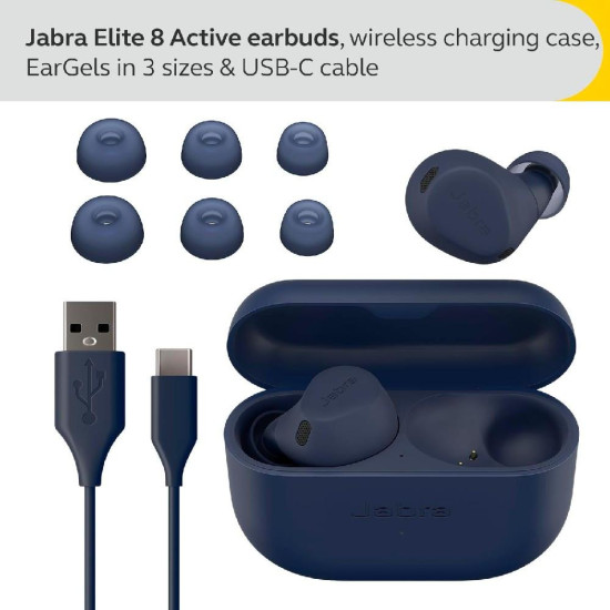 Блутут слушалки Jabra Elite 8 Active, Navy Блутут слушалки Jabra Elite 8 Active, Navy