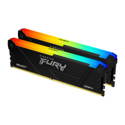 Memory Kingston FURY Beast Black RGB 16GB(2x8GB) DDR4 2666MHz KF426C16BBK2/16