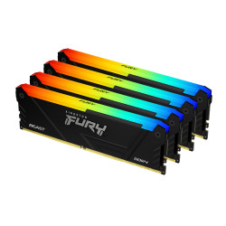 Memory Kingston FURY Beast Black RGB 128GB(4x32GB) DDR4 3200MHz CL16 Memory Kingston FURY Beast Black RGB 128GB(4x32GB) DDR4 3200MHz CL16