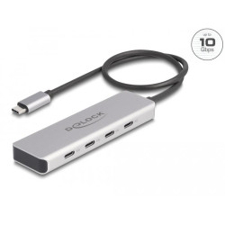 Delock USB 10 Gbps USB Type-C Hub with 4 x USB Type-C female with 35 cm connection cable