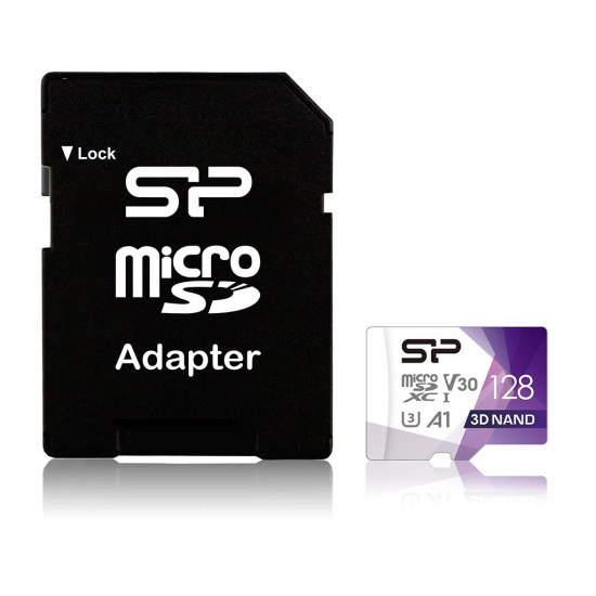 Карта памет Silicon Power Superior Pro, 128GB, microSDXC, Class 10, SD Adapter Карта памет Silicon Power Superior Pro, 128GB, microSDXC, Class 10, SD Adapter