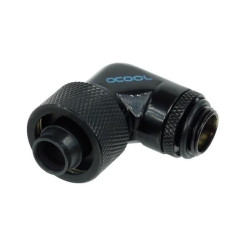 Alphacool 16/10 compression fitting 90° revolvable G1/4'', deep black Alphacool 16/10 compression fitting 90° revolvable G1/4'', deep black