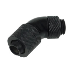 Alphacool 13/10 compression fitting 45° revolvable G1/4, Deep Black Alphacool 13/10 compression fitting 45° revolvable G1/4, Deep Black