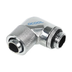 Alphacool 13/10 compression fitting 90° revolvable G1/4, Chrome