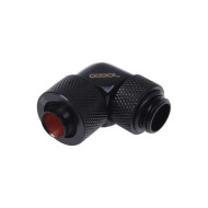 Alphacool 13/10 compression fitting 90° revolvable G1/4, Deep Black Alphacool 13/10 compression fitting 90° revolvable G1/4, Deep Black