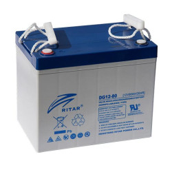 Lead Battery gel for solar systems RITAR (DG12-80)12V/80Ah -260 / 169 /211 mm  F15/M6 / F11/M6  RITAR Lead Battery gel for solar systems RITAR (DG12-80)12V/80Ah -260 / 169 /211 mm  F15/M6 / F11/M6  RITAR