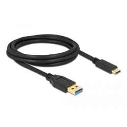 Delock SuperSpeed USB (USB 3.2 Gen 2) Cable Type-A to USB Type-C 2 m Delock SuperSpeed USB (USB 3.2 Gen 2) Cable Type-A to USB Type-C 2 m