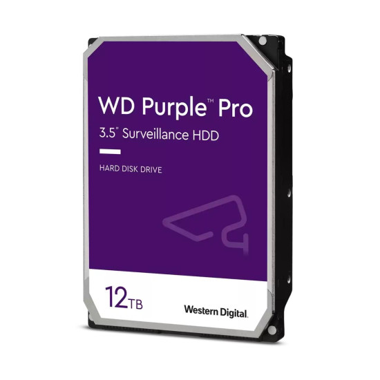 HDD WD Purple Pro Smart Video Hard Drive, 12TB, 256MB, SATA 3 HDD WD Purple Pro Smart Video Hard Drive, 12TB, 256MB, SATA 3