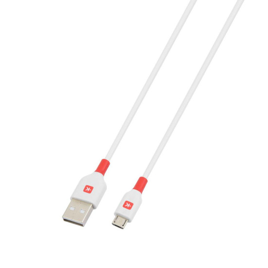 Кабел Skross, micro-USB - USB-A 2.0 мъжко, 1.2м, Бял Кабел Skross, micro-USB - USB-A 2.0 мъжко, 1.2м, Бял