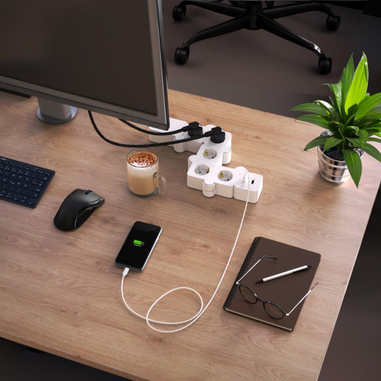 HAMA Разклонител 5 гнезда, USB-A 12 W, 223190 HAMA Разклонител 5 гнезда, USB-A 12 W, 223190