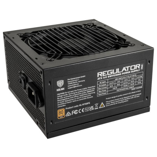 Power Supply Kolink Regulator 750W 80+ Gold ATX 3.0 Power Supply Kolink Regulator 750W 80+ Gold ATX 3.0