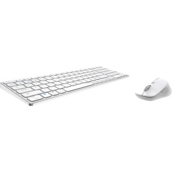 Wireless Keyboard Set RAPOO 9700M, Multi mode, Bluetooth, 2.4Ghz, White