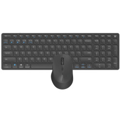 Wireless Keyboard Set RAPOO 9700M, Multi mode, Bluetooth, 2.4Ghz, Dark gray