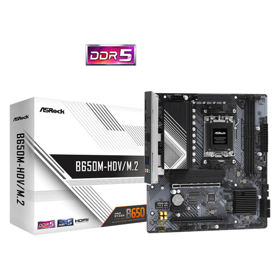 Дънна платка ASRock B650M-HDV/M.2, Socket AM5 2xDDR5 Дънна платка ASRock B650M-HDV/M.2, Socket AM5 2xDDR5