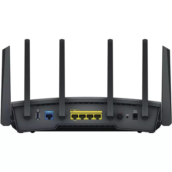 Безжичен рутер Synology RT6600AX, 6600Mbps, 2.4GHz - 600Mbps/ 5GHz - 4800Mbps/ 5GHz - 1200Mbps Безжичен рутер Synology RT6600AX, 6600Mbps, 2.4GHz - 600Mbps/ 5GHz - 4800Mbps/ 5GHz - 1200Mbps