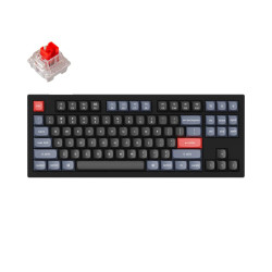 Mechanical Keyboard Keychron V3 QMK TKL, Carbon Black Keychron K Pro Red Switch, RGB Backlight Mechanical Keyboard Keychron V3 QMK TKL, Carbon Black Keychron K Pro Red Switch, RGB Backlight
