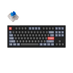Mechanical Keyboard Keychron V3 QMK TKL Carbon Black, Keychron K Pro Blue Switch, RGB Backlight Mechanical Keyboard Keychron V3 QMK TKL Carbon Black, Keychron K Pro Blue Switch, RGB Backlight