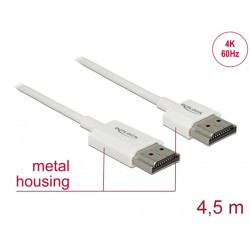 Delock Cable High Speed HDMI with Ethernet - HDMI-A male > HDMI-A male 3D 4K 4.5 m Active Slim High Quality Delock Cable High Speed HDMI with Ethernet - HDMI-A male > HDMI-A male 3D 4K 4.5 m Active Slim High Quality