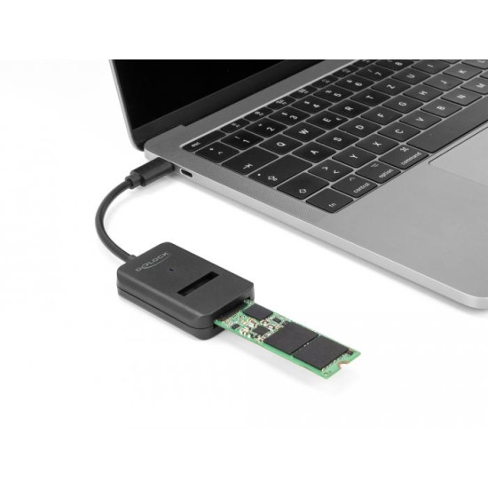 Конвертор Delock, USB-C - M.2 NVMe PCIe / SATA SSD, 10 Gbps Конвертор Delock, USB-C - M.2 NVMe PCIe / SATA SSD, 10 Gbps