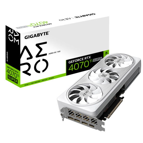 Graphic card GIGABYTE RTX 4070 TI SUPER AERO OC 16GB GDDR6X Graphic card GIGABYTE RTX 4070 TI SUPER AERO OC 16GB GDDR6X