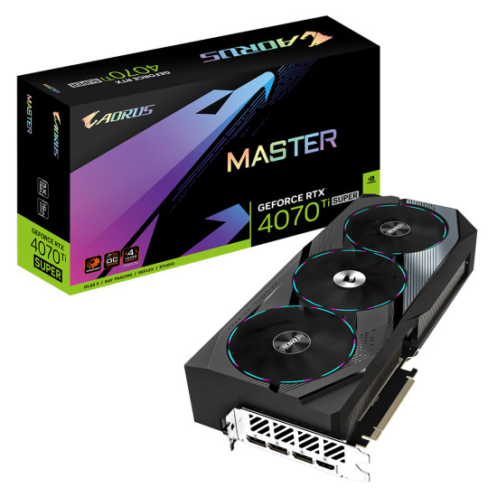 Graphic card GIGABYTE RTX 4070 TI SUPER AORUS MASTER 16GB GDDR6X Graphic card GIGABYTE RTX 4070 TI SUPER AORUS MASTER 16GB GDDR6X