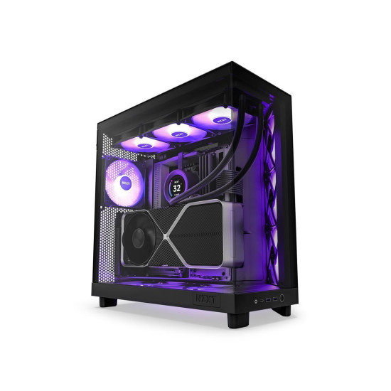 Кутия NZXT H6 Flow RGB Matte Black - Middle Tower Кутия NZXT H6 Flow RGB Matte Black - Middle Tower