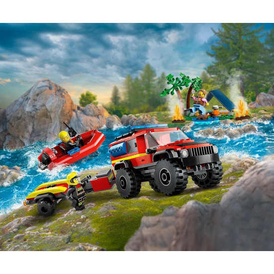 LEGO City - 4x4 Fire Truck with Rescue Boat - 60412 LEGO City - 4x4 Fire Truck with Rescue Boat - 60412