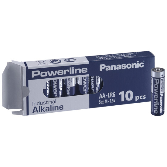 Alkaline Battery LR6 AA 1,5V 10PK INDUSTRIAL Powerline PANASONIC Alkaline Battery LR6 AA 1,5V 10PK INDUSTRIAL Powerline PANASONIC