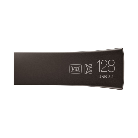 Samsung USB Flash Drive BAR Plus, 128GB, USB-A, Titanium Gray Samsung USB Flash Drive BAR Plus, 128GB, USB-A, Titanium Gray