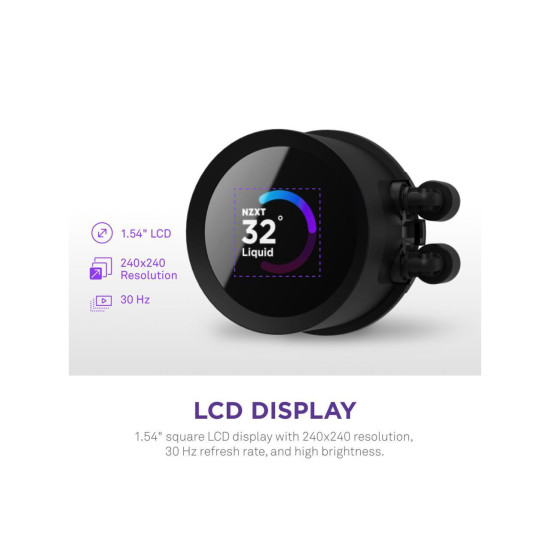 Охладител за процесор NZXT Kraken 360 Black, LCD Display Охладител за процесор NZXT Kraken 360 Black, LCD Display