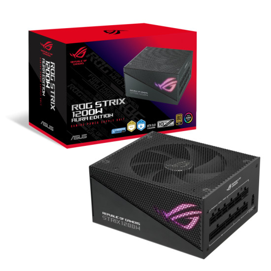 Захранващ блок ASUS ROG Strix 1200W 80+ Gold Aura Edition Захранващ блок ASUS ROG Strix 1200W 80+ Gold Aura Edition