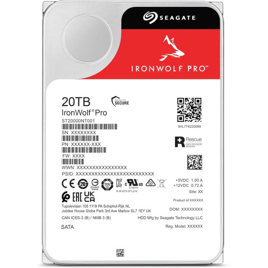 Хард диск SEAGATE IronWolf ST20000NT001, 20TB, 256MB Cache, SATA 6.0Gb/s Хард диск SEAGATE IronWolf ST20000NT001, 20TB, 256MB Cache, SATA 6.0Gb/s